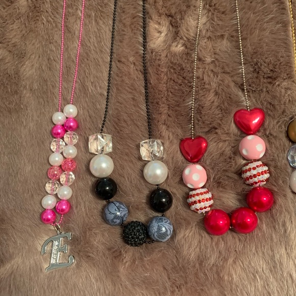 Bubblegum Bead & Chain Necklaces 8pcs (used) - Picture 2 of 6